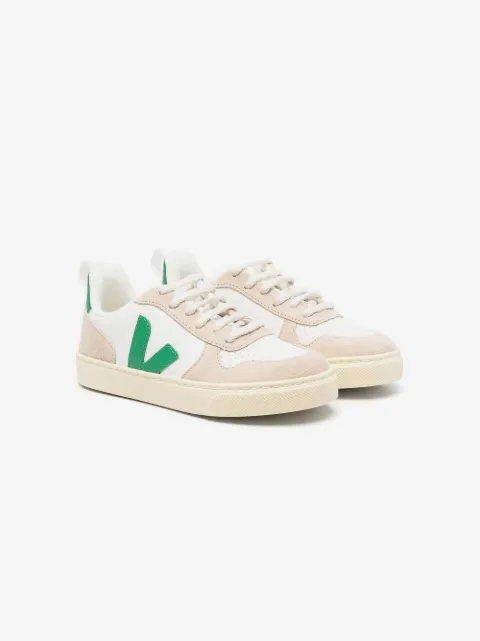 VEJA Kids suede-panels lace-up sneakers