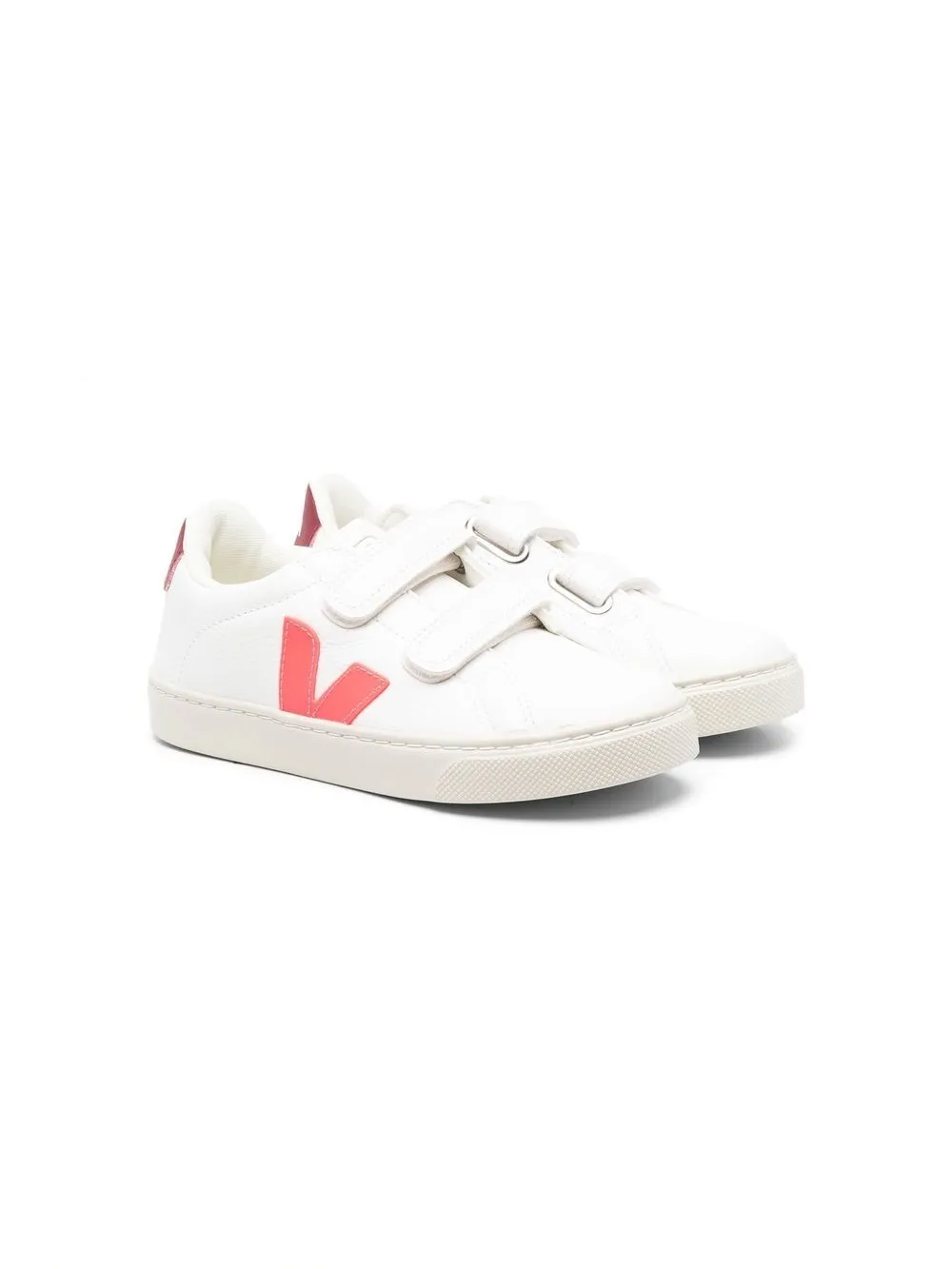 VEJA Kids touch-strap calf-leather sneakers