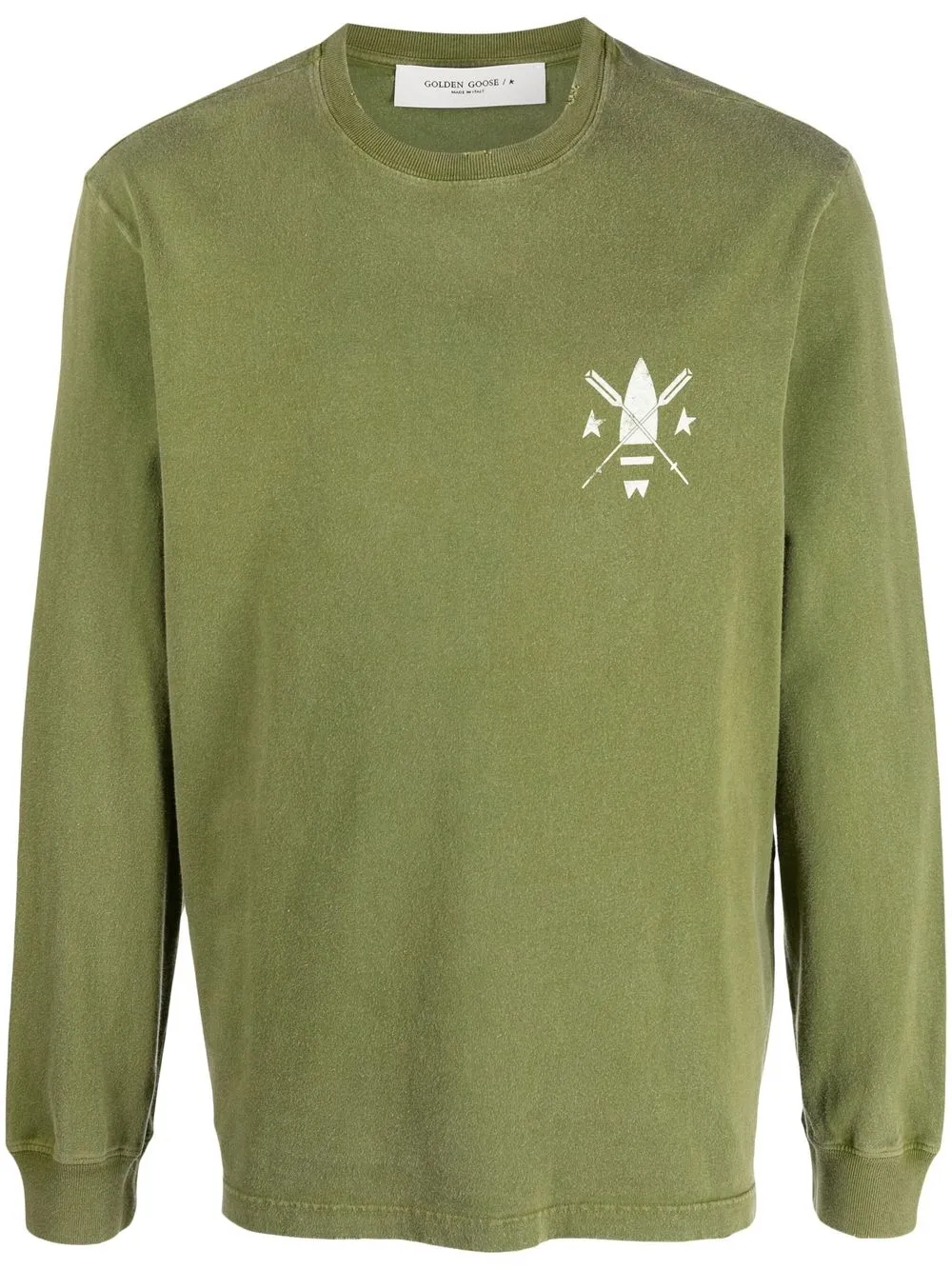 

Golden Goose logo-print cotton T-Shirt - Green