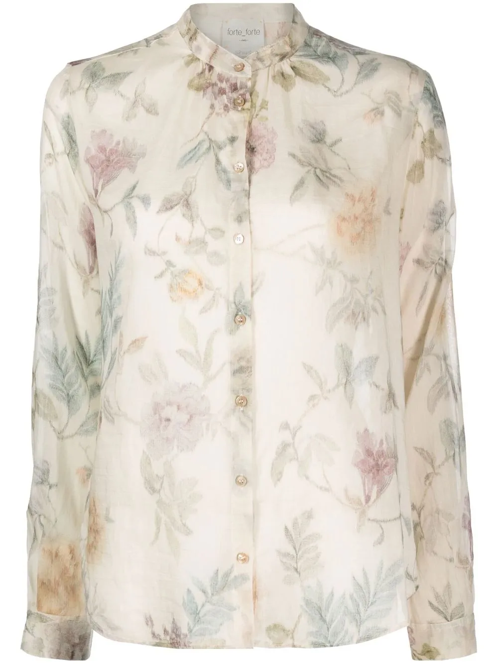 

Forte Forte floral cotton-silk shirt - Neutrals