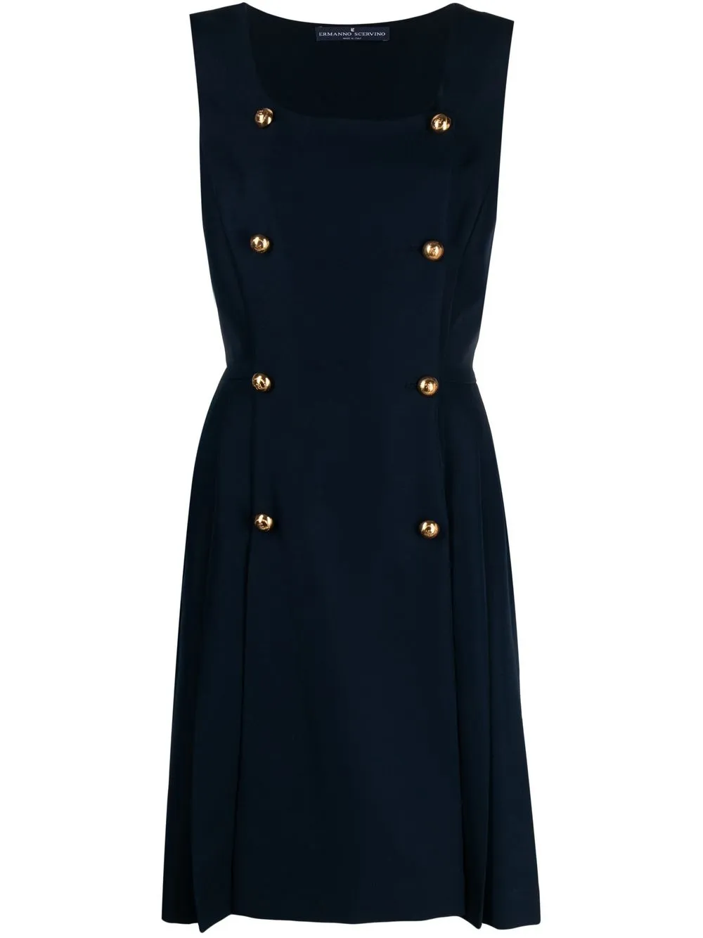 

Ermanno Scervino button-detailing pleated minidress - Blue