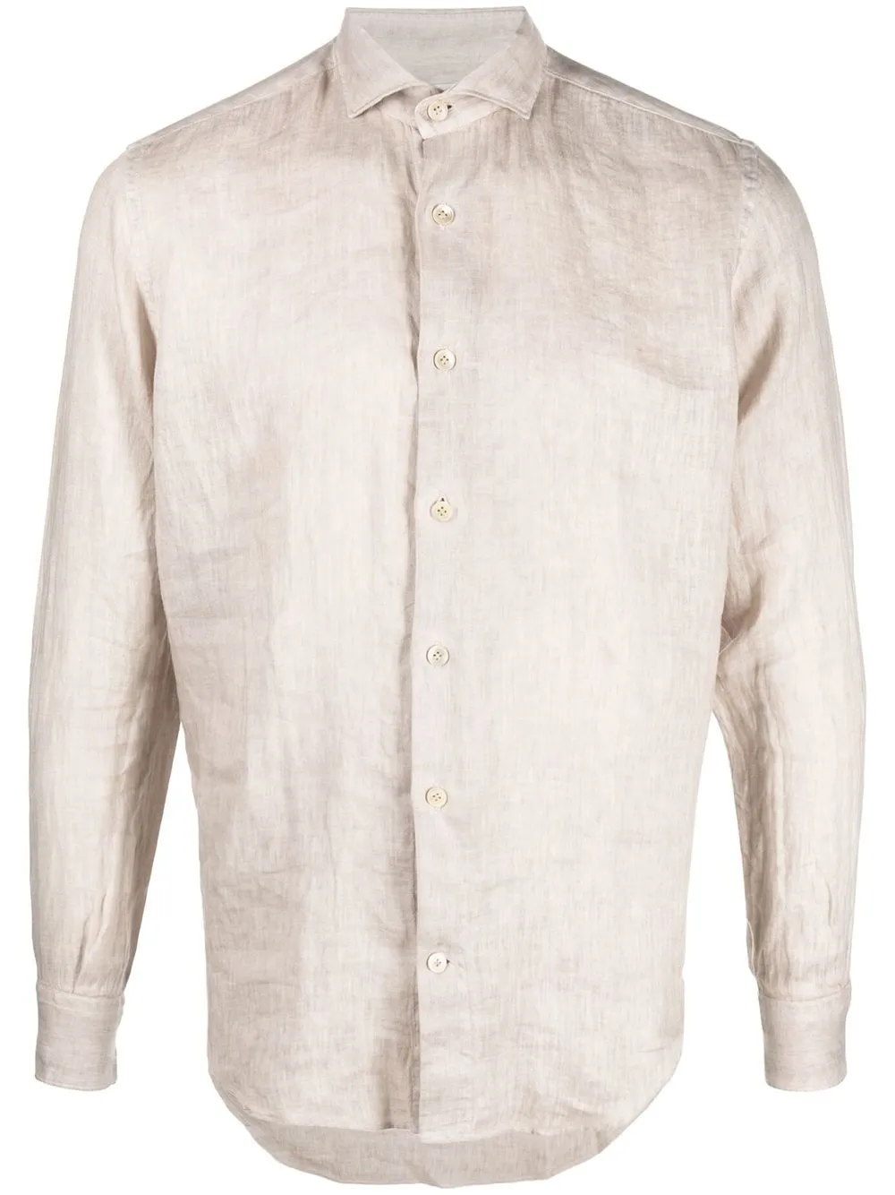 

Eleventy long-sleeve linen shirt - Neutrals