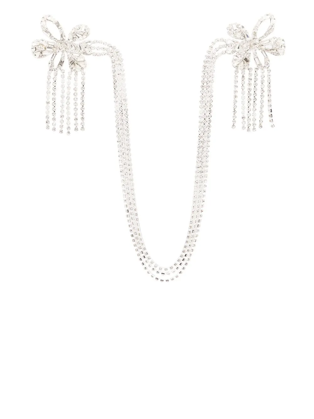 

Collina Strada crystal-embellished flower clip necklace - Silver