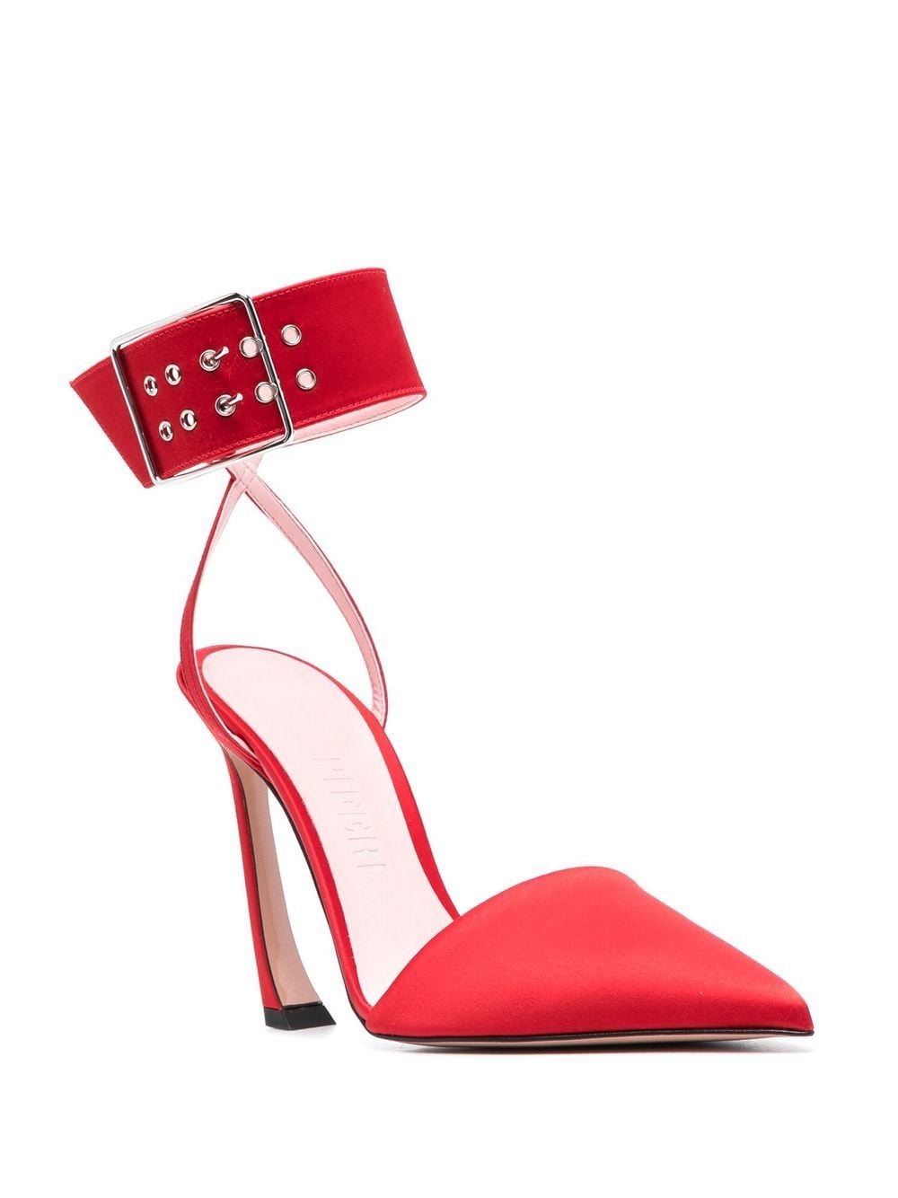 Shop Piferi Fame 100mm Buckled Pumps In Red