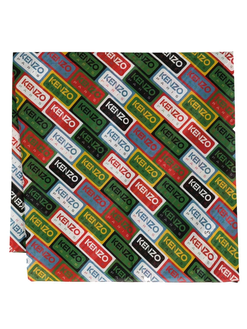 

Kenzo square logo-print scarf - Multicolour