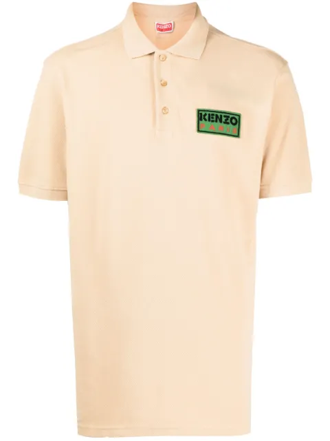 Kenzo logo-patch cotton polo shirt 