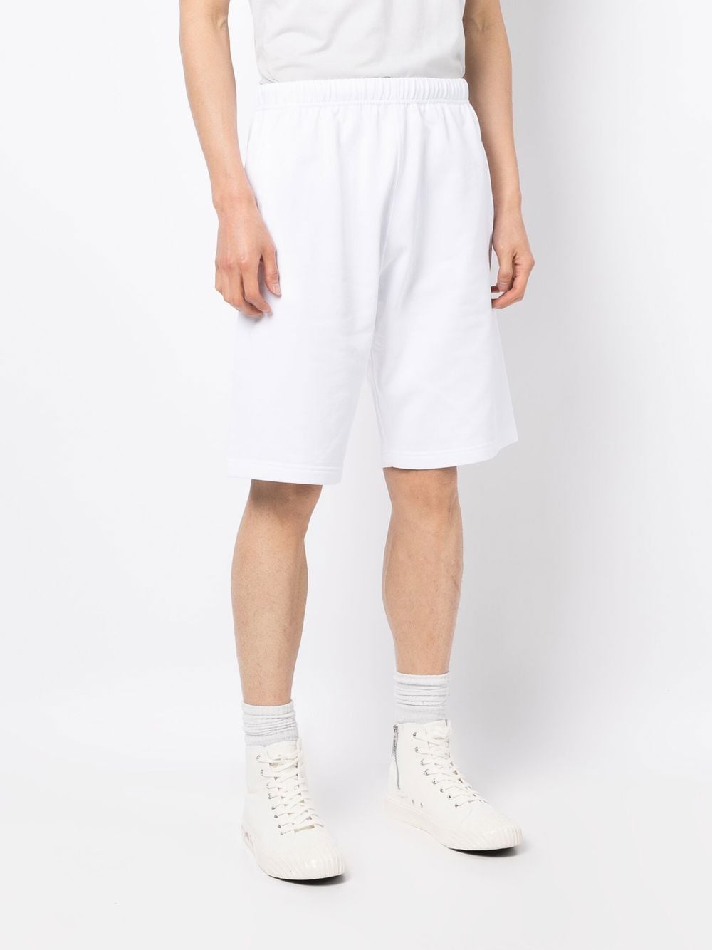 Shop Kenzo Embroidered-logo Track Shorts In White
