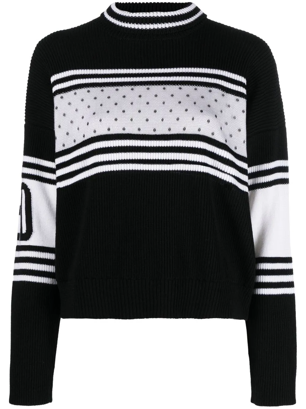 

RED Valentino striped knitted jumper - Black