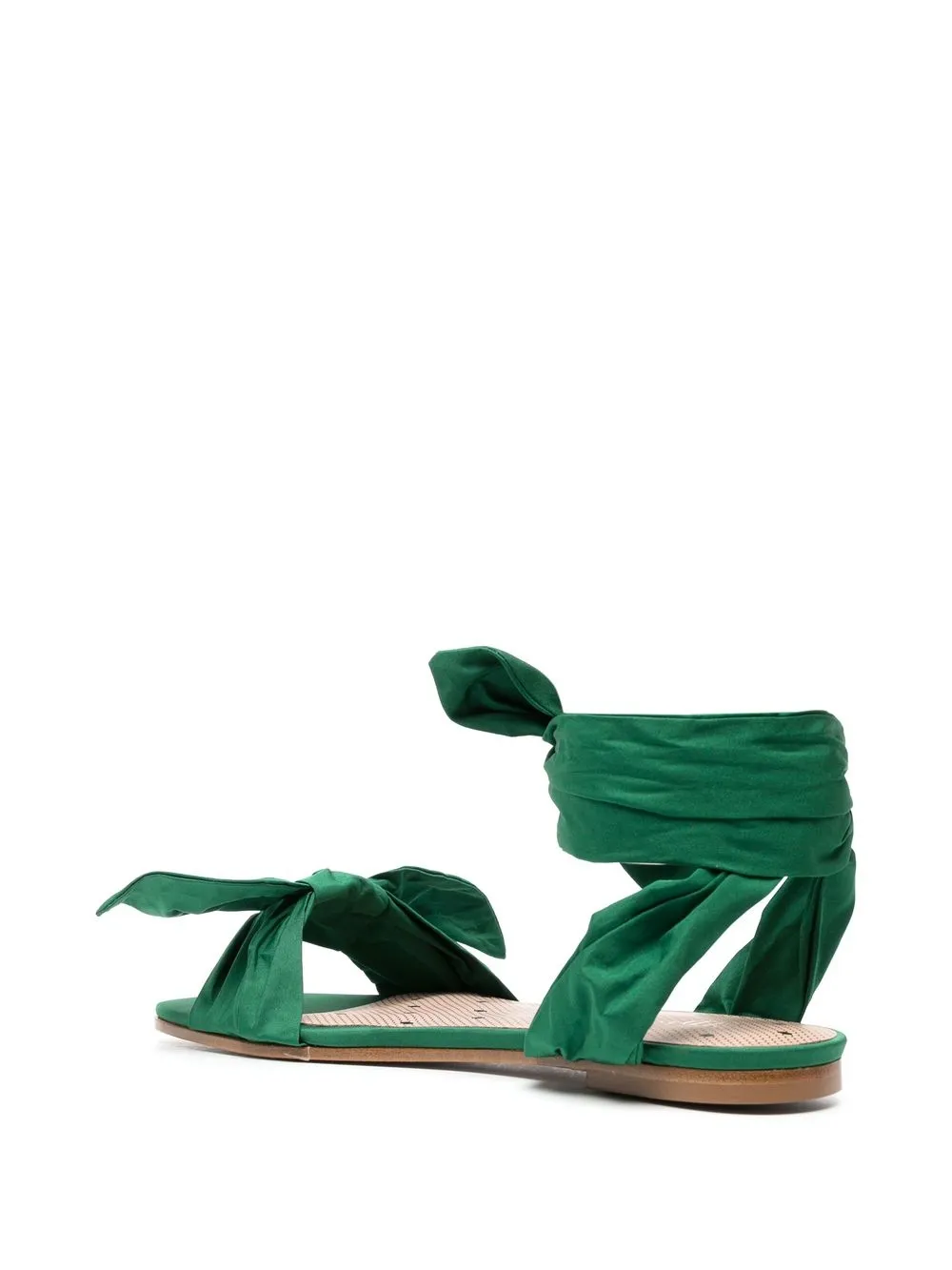  Red(v) Bow-detail Flat Sandals - Green 