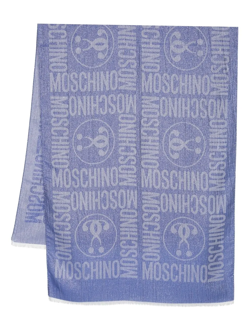 

Moschino mascada con logo estampado - Azul