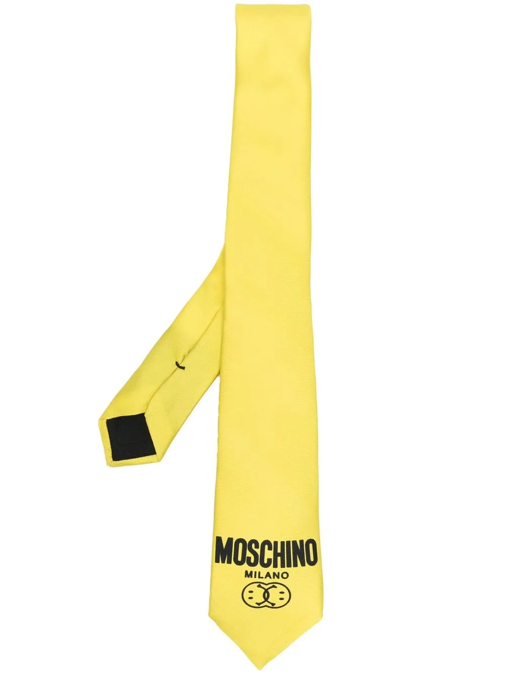 

Moschino silk logo-print tie - Yellow