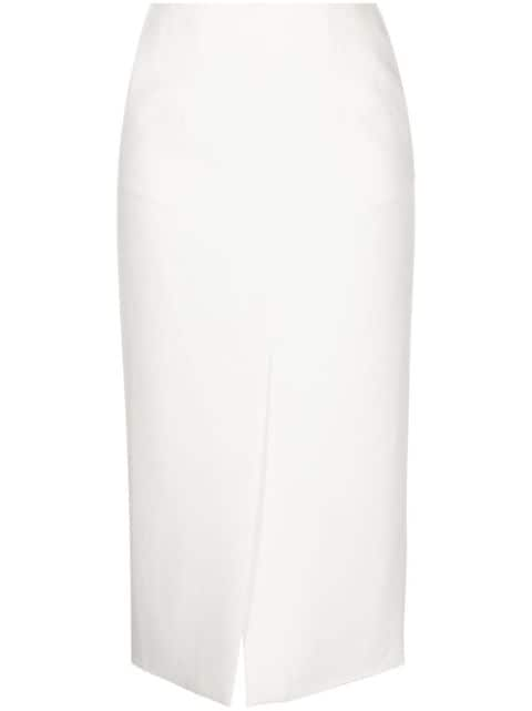 Materiel pencil midi skirt