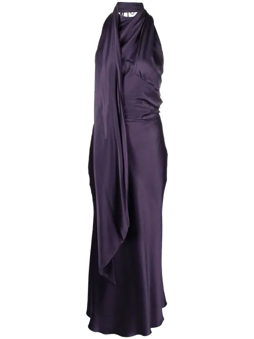 Robe mi-longue à dos-nu - Materiel - Modalova
