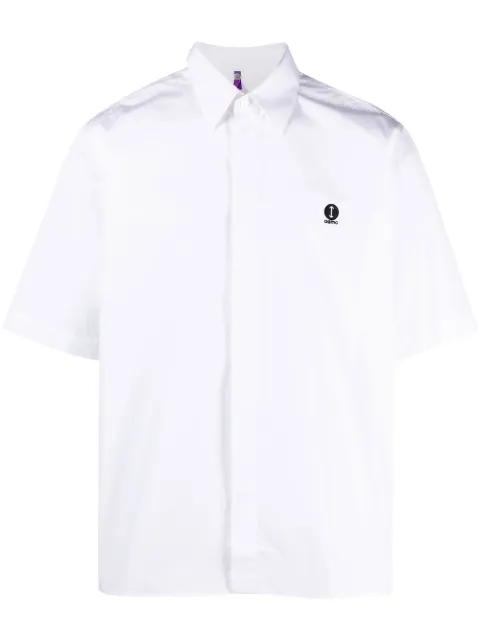OAMC logo-embroidered photographic-print shirt