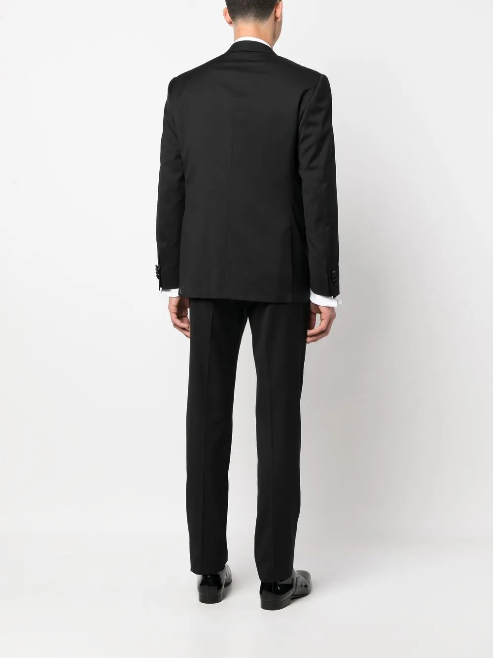 Corneliani Single-breasted Three-piece Suit In Black
