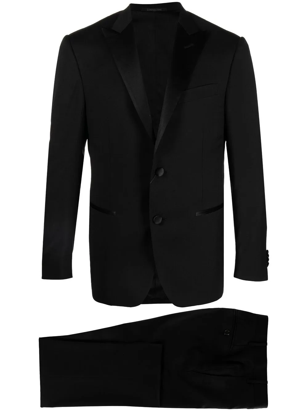 

Corneliani traje de tres piezas con botones - Negro