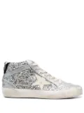 Golden Goose glittered high-top sneakers - Silver