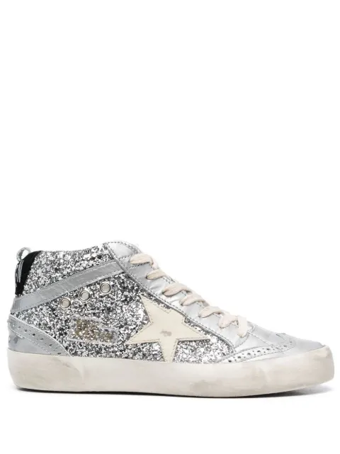 Golden Goose - glittered high-top sneakers