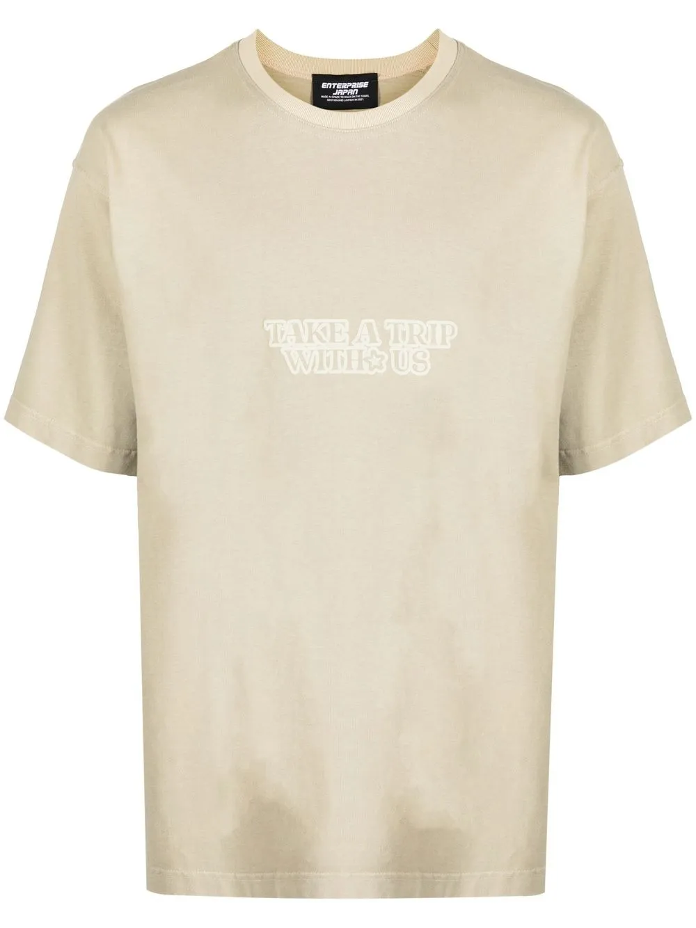 

Enterprise Japan slogan-print cotton T-shirt - Green