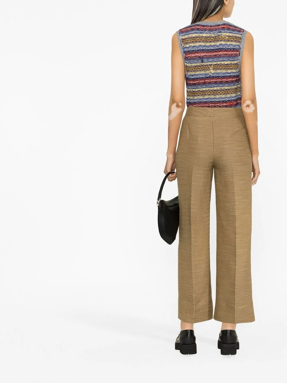 Ganni Tailored Straight-leg Trousers In Braun