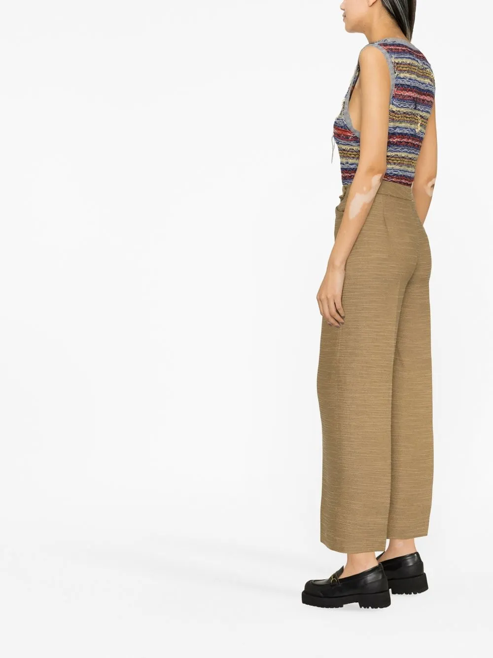 Ganni Tailored Straight-leg Trousers In Braun