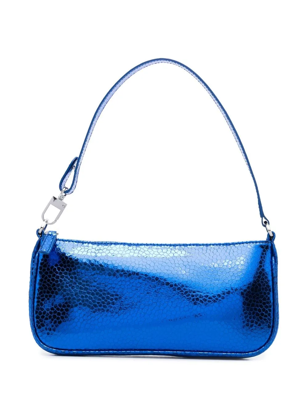 

BY FAR metallic-finish shoulder bag - Blue