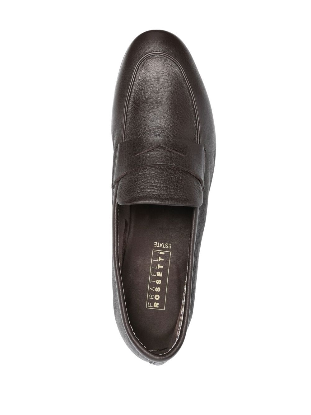 Shop Fratelli Rossetti Slip-on Leather Penny Loafers In Brown