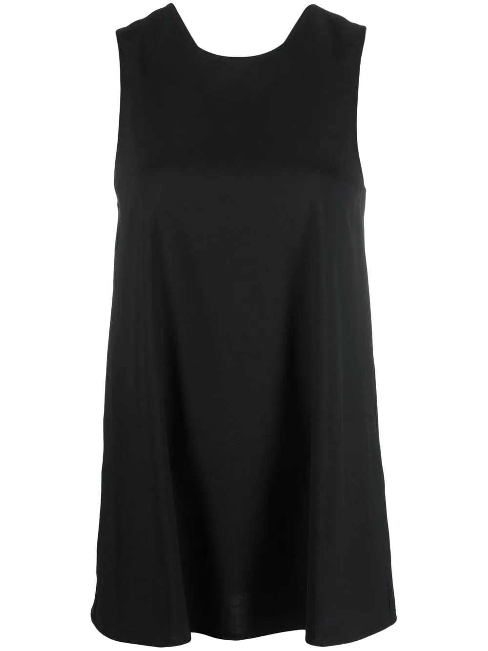 

Alysi V-neck sleeveless wrap blouse - Black