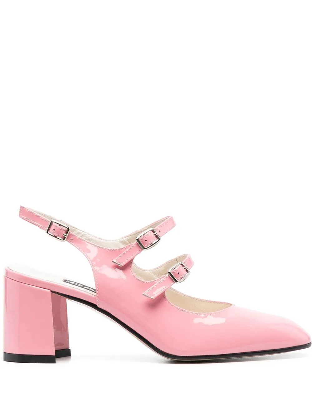 

Carel Paris Banana patent-leather buckled pumps - Pink