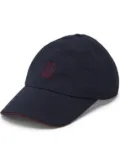 Brunello Cucinelli logo-embroidered adjustable-strap cap - Blue
