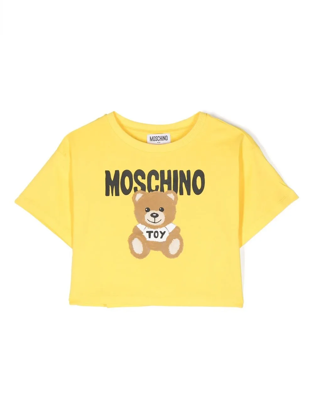 

Moschino Kids Teddy Bear cropped T-shirt - Yellow