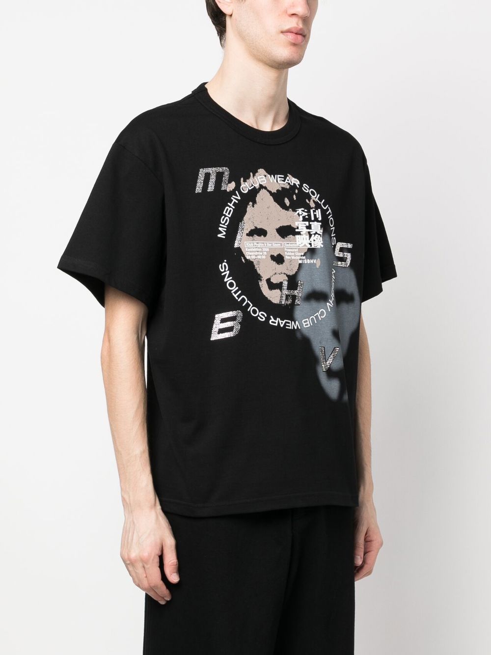 Shop Misbhv Soundsystem Graphic-print T-shirt In Black