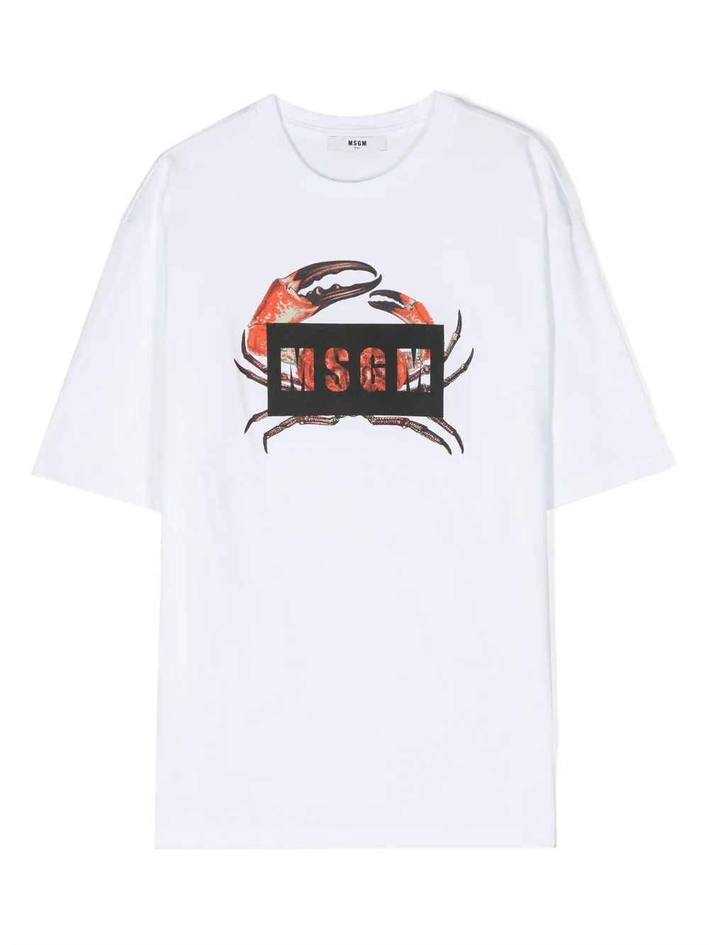 

MSGM Kids playera con logo estampado - Blanco