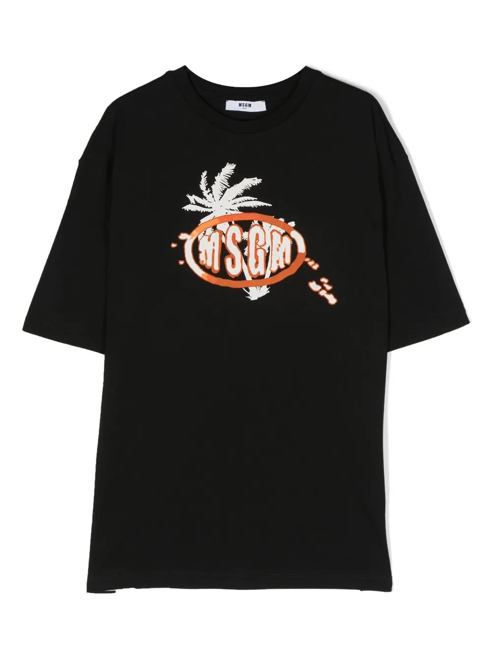 

MSGM Kids playera con logo estampado - Negro