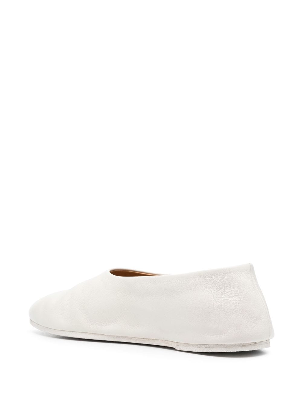 Shop Marsèll Leather Slip-on Slippers In Neutrals