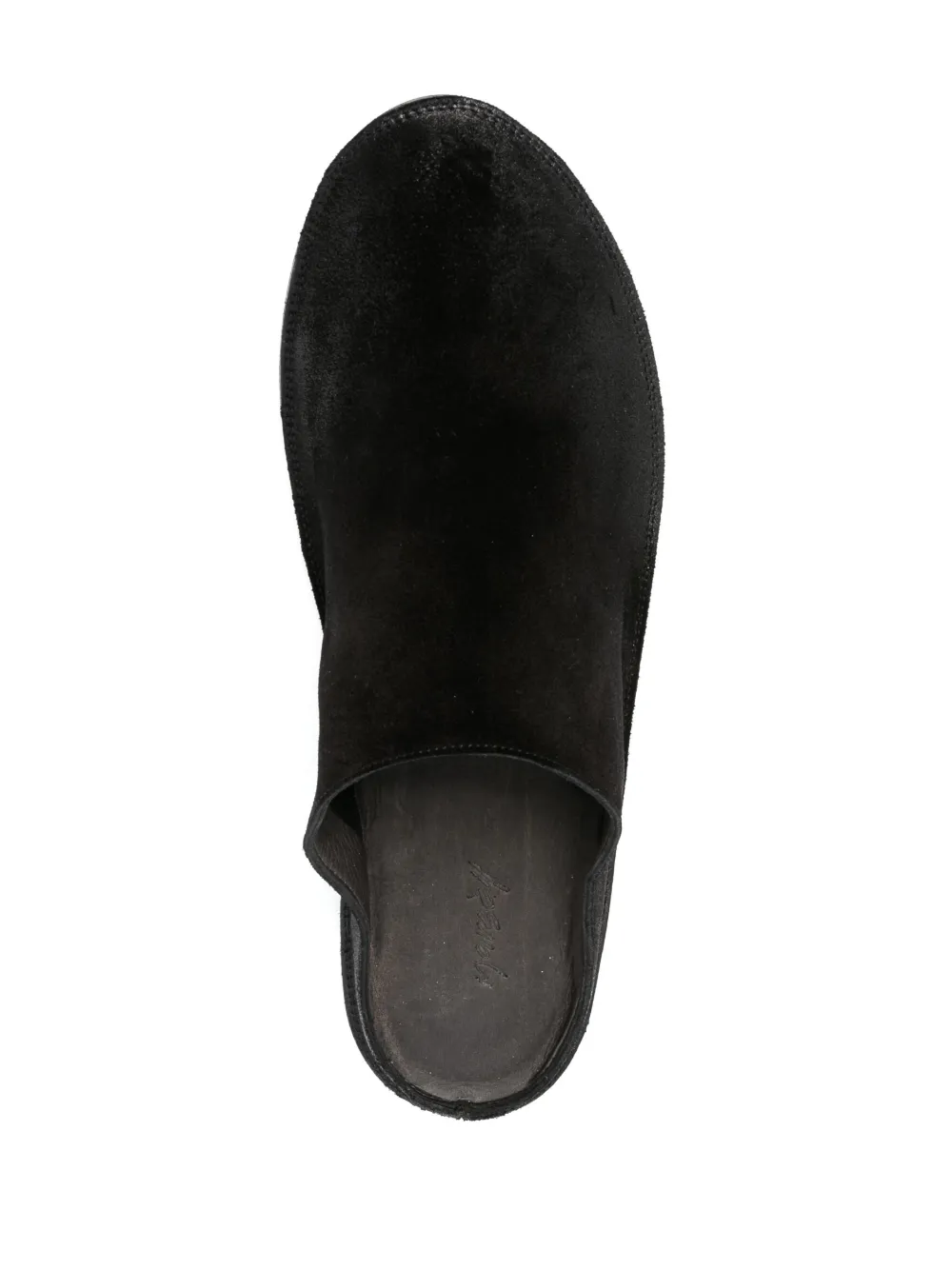 Shop Marsèll Slip-on Calf-leather Slides In Black