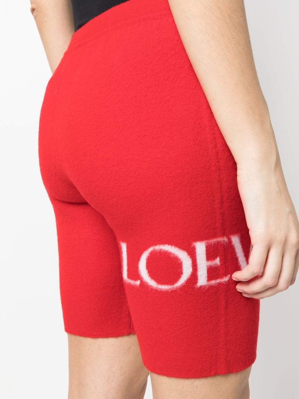 Shop Loewe Logo-print Cycling Shorts In Rot