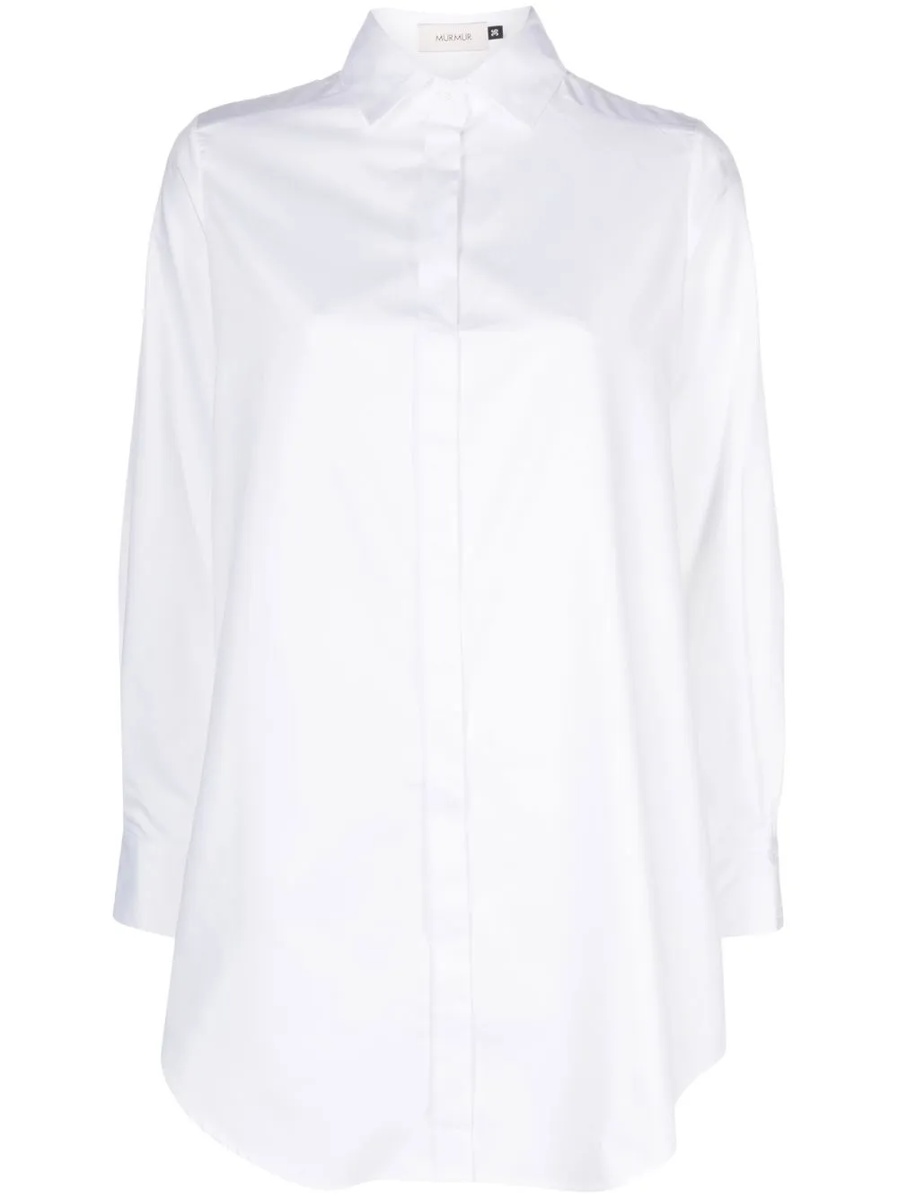 

Murmur long-length button-up shirt - White