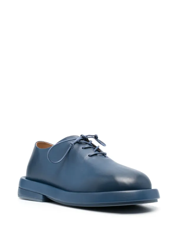 Navy leather store lace up shoes