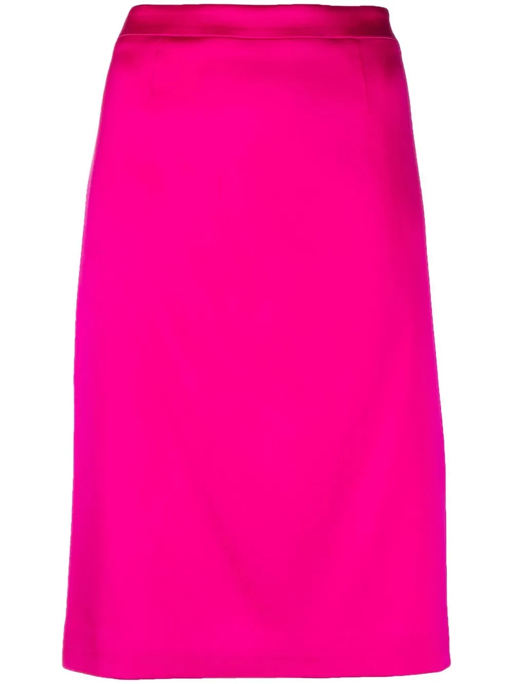 

Giorgio Armani Pre-Owned 2000s satin finish knee-length skirt - Pink