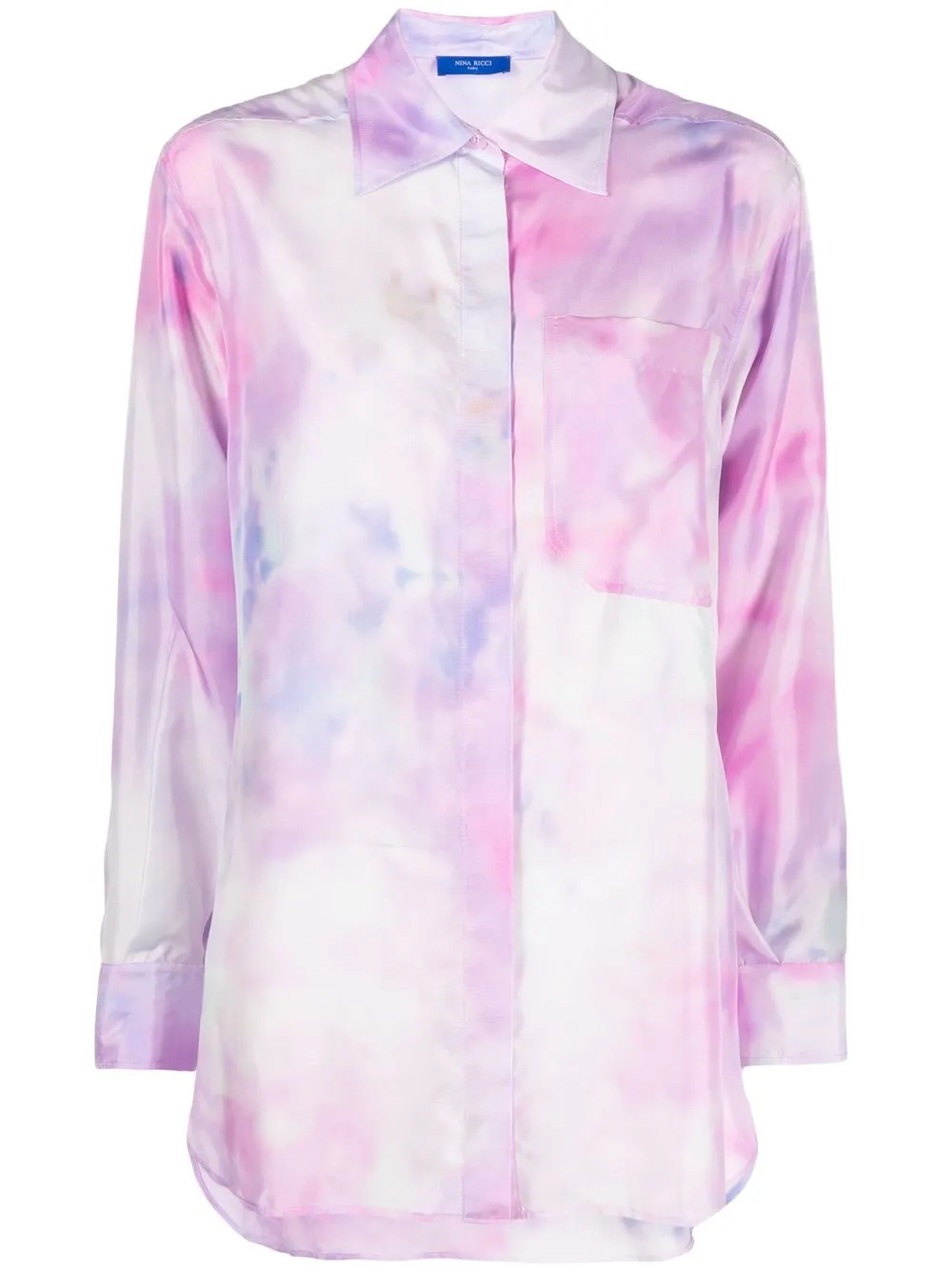 Nina Ricci Tie-dye Print Blouse In Multicolor