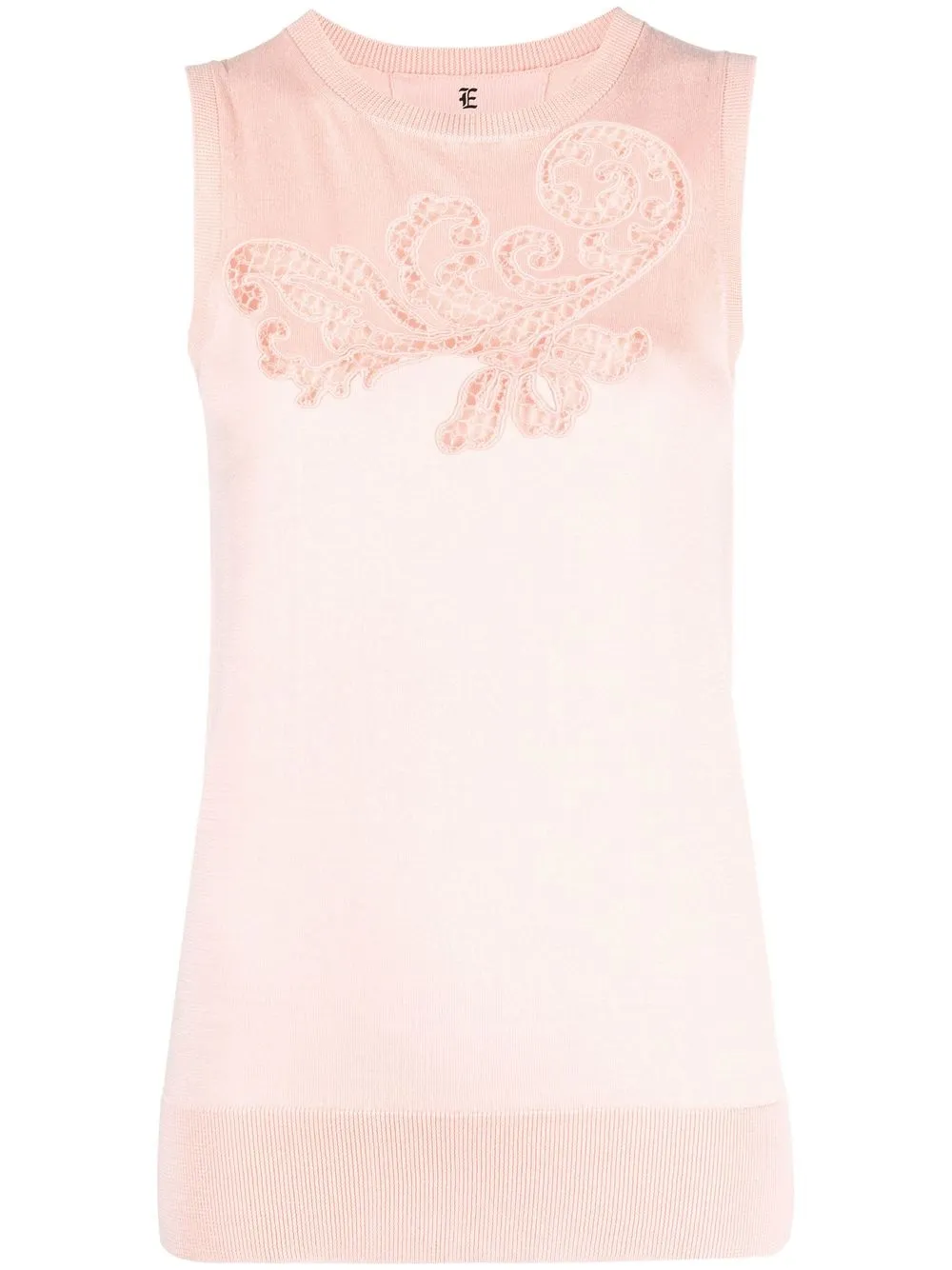 

Ermanno Scervino cut out-detail knitted vest - Pink