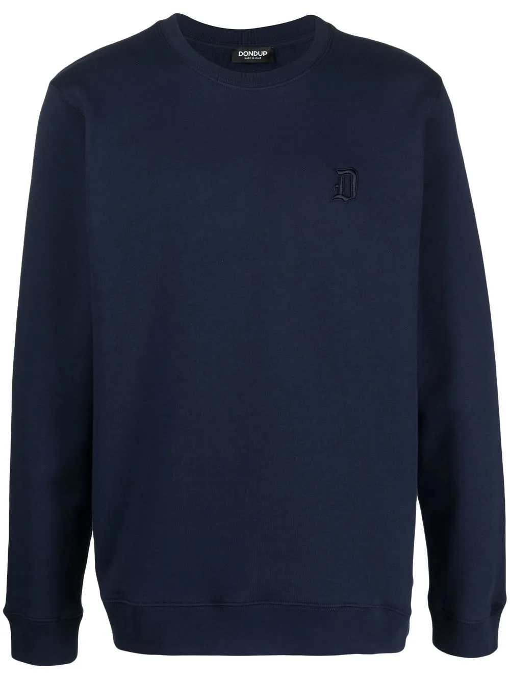 

DONDUP logo-patch crew neck jumper - Blue