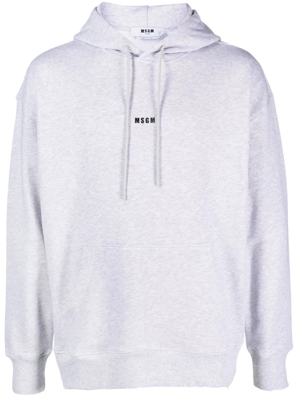 

MSGM logo-print drawstring hoodie - Grey