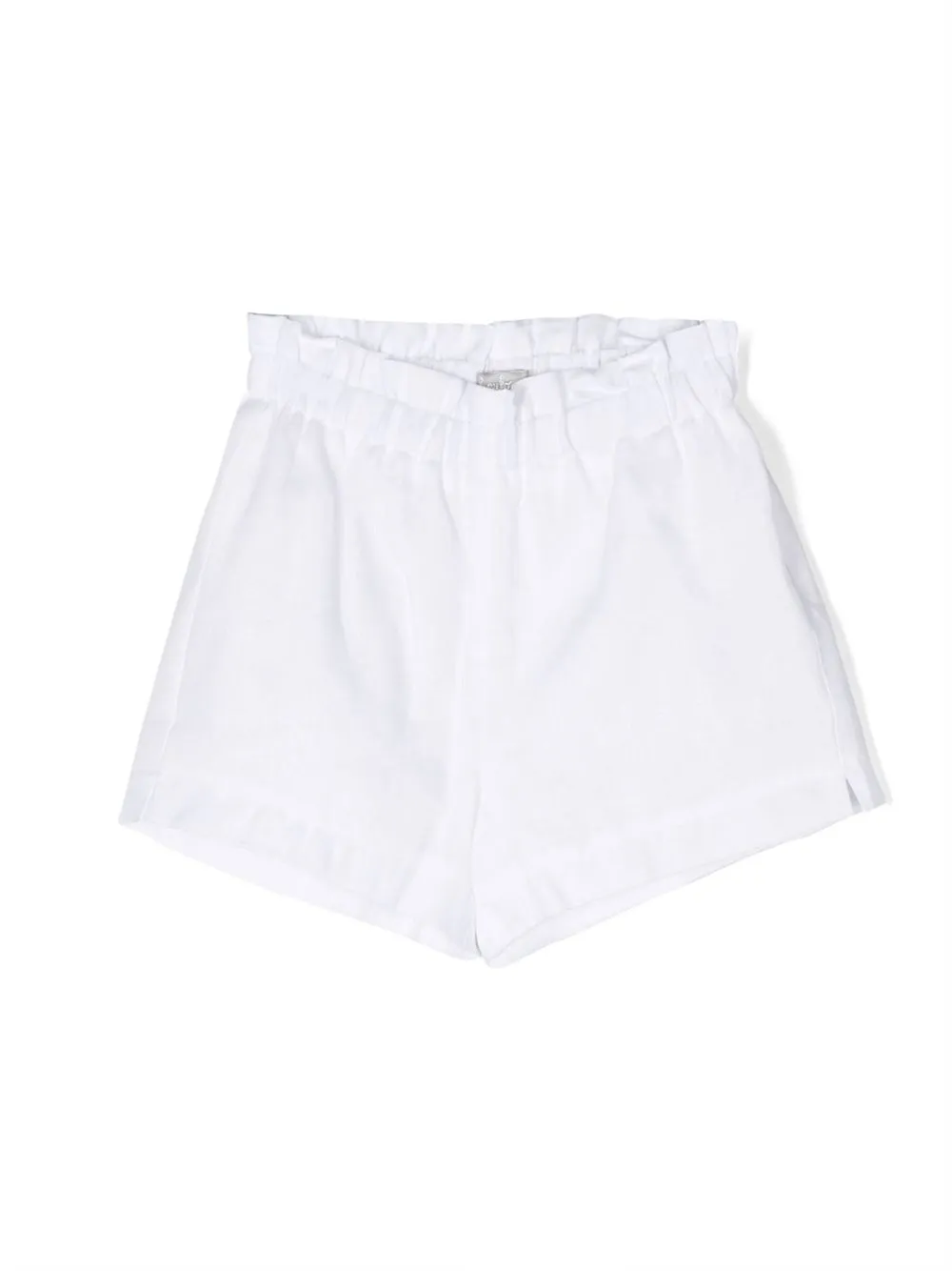 

Il Gufo paper-bag waist linen shorts - White