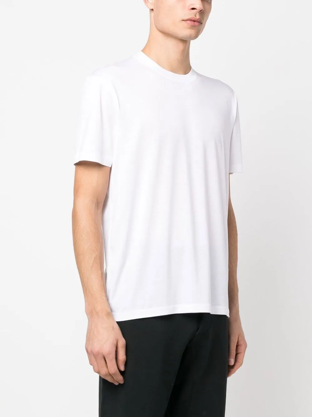 Shop Tom Ford Round-neck Short-sleeve T-shirt In White