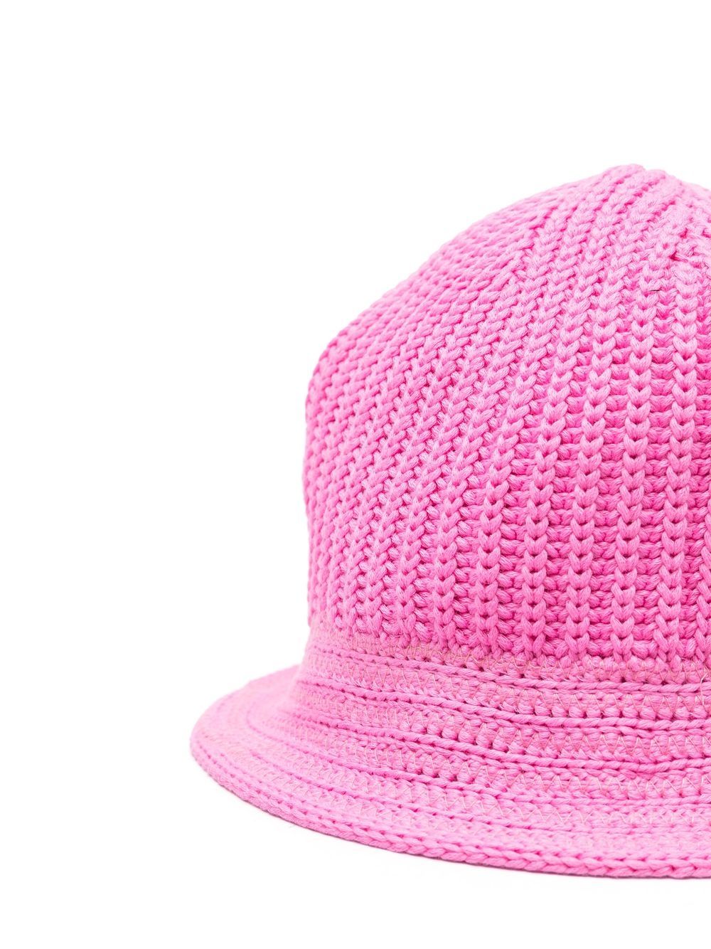 Shop Gcds Ribbed-knit Hat In Pink
