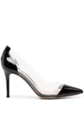 Gianvito Rossi Plexi 85mm patent pumps - Black