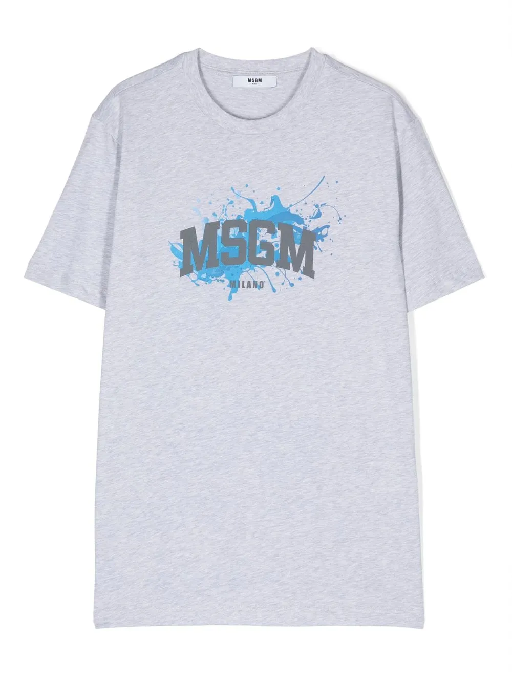 

MSGM Kids playera con logo estampado - Gris