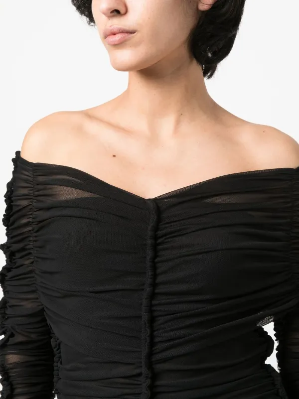 ruched off the shoulder top